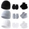 2024 Gorro Transfronterizo para Bebé Gorro para Recién Nacido Gorro Fetal Gorro para Niño y Niña Guantes Botitas Set Europeo y Americano