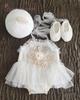 Roupas para Fotografia Infantil Bebê Recém-Nascido Foto Renda Body Cem Dias Foto Cisne Conjunto de Adereços