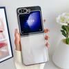 Funda Plegable para Teléfono Zflip6 para Samsung Zflip5/4 Transparente Electrochapada Zflip3 Funda Protectora Simple Resistente a Caídas