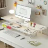 Suporte de altura ajustável para computador, suporte de mesa para laptop, elevador de monitor, suporte de display para mesa de escritório e prateleira de armazenamento