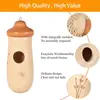En Stock Casa de Pájaros de Madera Decoración Exterior Comedero para Colibríes Estilo Colgante Nido de Pájaros Pastoral Casa de Madera Casa de Pájaros DIY Adorno Colgante