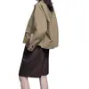 À Venda Fabricante Atacado Nova Jaqueta de Trabalho Curta Cáqui para Mulheres Novo Estilo Casual Solto para Mulheres