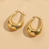 Pendientes minimalistas de acero y titanio de estilo transfronterizo, ligeros, de lujo, elegantes y a la moda para mujer.