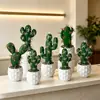 Flores Artificiales Plantas Tropicales Cactus Mini Plantas en Maceta Pequeñas Suculentas Artificiales Fabricante Suministro Directo Dropshipping Transfronterizo