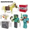 Decoraciones para Pastel de Minecraft Adornos Tema Cumpleaños Niño Juguetes de Ensamblaje de Bloques de Construcción DIY Decoración Temática del Juego