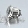 Interruptor de Botón Pulsador de Cabeza Plana de 19 mm, Interruptor Impermeable de Cabeza Alta con Pines, Interruptor de Botón Pulsador Metálico con Luz, Interruptor Autoenclavable
