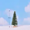 Árbol de Navidad de capas de aguja de pino, accesorios de paisaje en miniatura, diorama creativo de árbol de nieve, adornos de PVC, regalo de Navidad