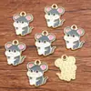 12 Signos del Zodiaco DIY Accesorios para Joyería de Aleación Oro KC Dibujos Animados Esmalte Goteado Colgante de Esmalte Goteado Serpiente Oveja Conejo Caballo Buey Gallo Dijes