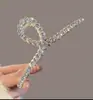 Pinza Metálica Coreana para el Cabello con Perlas Cruzadas, Pinza de Tiburón, Pinza Elegante Estilo Ins para Recogidos y Coletas, Pasador Grande Francés para Mujeres