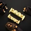 Brackets de Hip-Hop Transfronterizos Grillz de Cobre Electrochapado en Oro de 18K Adecuados para Hombres y Mujeres Accesorios Dentales Dorados Brillantes