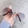Gafas de Sol Estilo Nuevo 2026 con Bordes Cortados en Diamante, Forma Polygonal, Estilo para Mujer, Aspecto Natural, Efecto Adelgazante, Gafas de Sol de Moda, Protección UV