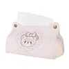 Caja de Pañuelos de Dibujos Animados de Gato y Oso Estilo Ins, Caja de Pañuelos de Cuero Femenina para Uso Doméstico, Caja de Almacenamiento para Escritorio de Sala de Estar Fábrica