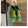 Zapatillas de Entrenamiento Gat de Cuero Genuino 2025 Casual Versátil Retro con Cordones Plateadas para Mujer que Aumentan la Altura con Suelas Gruesas