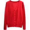 Suéter de stock a largo plazo para mujer, primavera y otoño, fino, cárdigan fino para mujer, abrigo, manga larga, suéter corto para mujer, exterior