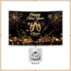 Tecido de Fundo de Ano Novo Personalização Decoração de Festa de Festival Arranjo Exclusivo de Comércio Exterior da Amazon Banner Fonte de Fábrica