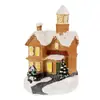 Casa Pequeña Estereoscópica Colorida Luminosa de Navidad Adornos para Ventana de Año Nuevo Decoración de Micro Paisaje Resina Pequeños Regalos para Niños