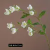 Flor de lírio-do-vale artificial de dois ramos estilo Monet, arranjo de flor de sino para decoração de casa, cabeça de flor em arco estilo pastoral, materiais de flores artificiais para atacado