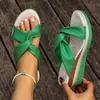 Sandalias de cuña de suela gruesa con tiras cruzadas, moda de verano 2026 para mujer de talla grande europea y americana, para vacaciones y uso casual en la playa