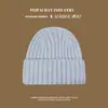 Gorro Estilo Coreano para Otoño e Invierno, Cálido y Engrosado, Gorro de Lana a Prueba de Frío para Mujer, Gorro de Punto Engrosado de Doble Capa de Color Sólido para Hombre, A Prueba de Frío y Protege Orejas