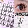 Pestañas postizas Meiliyue Loto de Nieve Tianshan Lolita trilogía perezosa simulación natural racimo único injerto pestañas Ojo de Diablo