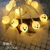 Cordão de Luzes Led de Halloween Transfronteiriço Lanterna de Abóbora Aranha Fantasma Morcego Lanterna Pequena Luz de Atmosfera Decoração de Feriado de Horror