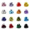Piedra Suelta de Circonia en Forma de Corazón Yongjia Piedra Artificial Superficie de Anillo Uñas Arte Joyería Accesorios 2*2~15*15mm Joyería