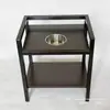 Venda Direta de Fábrica Mesa de Mahjong Mesa de Chá com Porta-Copos, Mesa de Chá de Aço e Madeira, Mesa de Mahjong com Porta-Copos, Porta-Copos para Salão de Mahjong