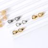 Fecho Lagosta Banhado a Ouro 14K com Preservação de Cor Coração Pêssego Corrente Extensora para Pulseira Galvanoplastia Ouro Real 18K Fivela em Forma de Coração Acessórios DIY B99