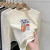 Camiseta Base de Manga Larga para Niña para Otoño e Invierno, Nueva Camiseta Térmica Versátil y Elegante con Diseño de Dibujos Animados para Niños Mayores