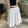 2026 Japón Corea serie miu falda esponjosa mujer verano simple versátil falda línea A cubre caderas muestra delgado falda umbrella falda de longitud media