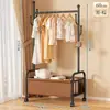 Colgador de piso colgador de dormitorio hogar interior móvil lujo ligero tendedero almacenamiento multifuncional perchero