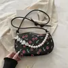 Moda Femenina Transfronteriza Bolso de Hombro Cruzado Simple de Moda con Estampado 2026 Nuevo Estilo Textura de PU