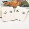MPE131 Nuevos Pendientes Redondos Pequeños de Concha Lindos y Únicos para Niñas y Niños Pendientes Exquisitos para el Día a Día