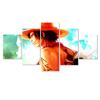 One Piece Ace Pintura Decorativa de Cinco Partes Dibujos Animados Japonés Anime Japonés Núcleo de Pintura Venta al por Mayor Arte Lienzo Inyección de Tinta