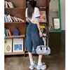 Jeans da Moda Estilo Coreano Estilo Ins para Mulheres, Novos Jeans Cropped de Cintura Alta Reta da Moda com Caimento Solto para Primavera e Verão