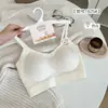 Sutiã Feminino Outono/Inverno Estilo Cabide Sem Costura Tiras Finas Versátil para o Dia a Dia Amigo da Pele Quente Pele Sem Aro Copas Fixas 1825 Costas Bonitas