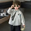 Ropa de Primavera y Otoño para Niños Camisa 2026 Nuevo Estilo Coreano Camisa Casual Guapa para Niños Pequeños y Niños Pequeños Comercio Exterior al por Mayor