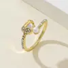 Anel de tulipa abertura feminina ajuste livre tamanho anel de opala super fada japonês e coreano simples fornecimento ao vivo