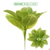 [Planta de Hierba de 12 Hojas Individual] Plantas Simuladas con Hierba Sala de Estar Centro Comercial Fondo Sala de Exposiciones Decoración Adornos de Paisajismo de Plástico