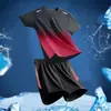 Camiseta Deportiva para Hombre Verano Seda de Hielo Manga Corta Secado Rápido Ropa Traje de Running Baloncesto Bádminton Ropa Deportiva Traje para Hombre