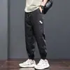 Pantalones casuales para hombre 2026 verano estilo fino juvenil holgados tipo harén con cintura elástica y tobillos fruncidos, pantalones de trabajo cropped