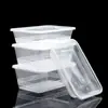 Caja de Almuerzo Desechable Caja Engrosada para Llevar Caja de Almuerzo Rectangular Comercial para el Hogar Caja para Comida Rápida que Conserva la Frescura con Tapa Cuadrada