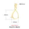 Pingente Gota de Água Porta Vazio Prata de Lei 925 Colar Pingente Fivela Acessórios de Joalheria DIY Design de Nicho Jade Cera de Abelha Porta Prata