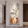 Pintura decorativa moderna e simples para corredor de entrada, pintura suspensa para corredor de luxo leve, pintura mural abstrata de pedra Laiorun