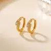 Yuebao Joias Prata Esterlina S925 Punho de Orelha Ondulado Escovado com Diamante Único ins Aro de Brinco Versátil Minimalista Cool de Alta Qualidade