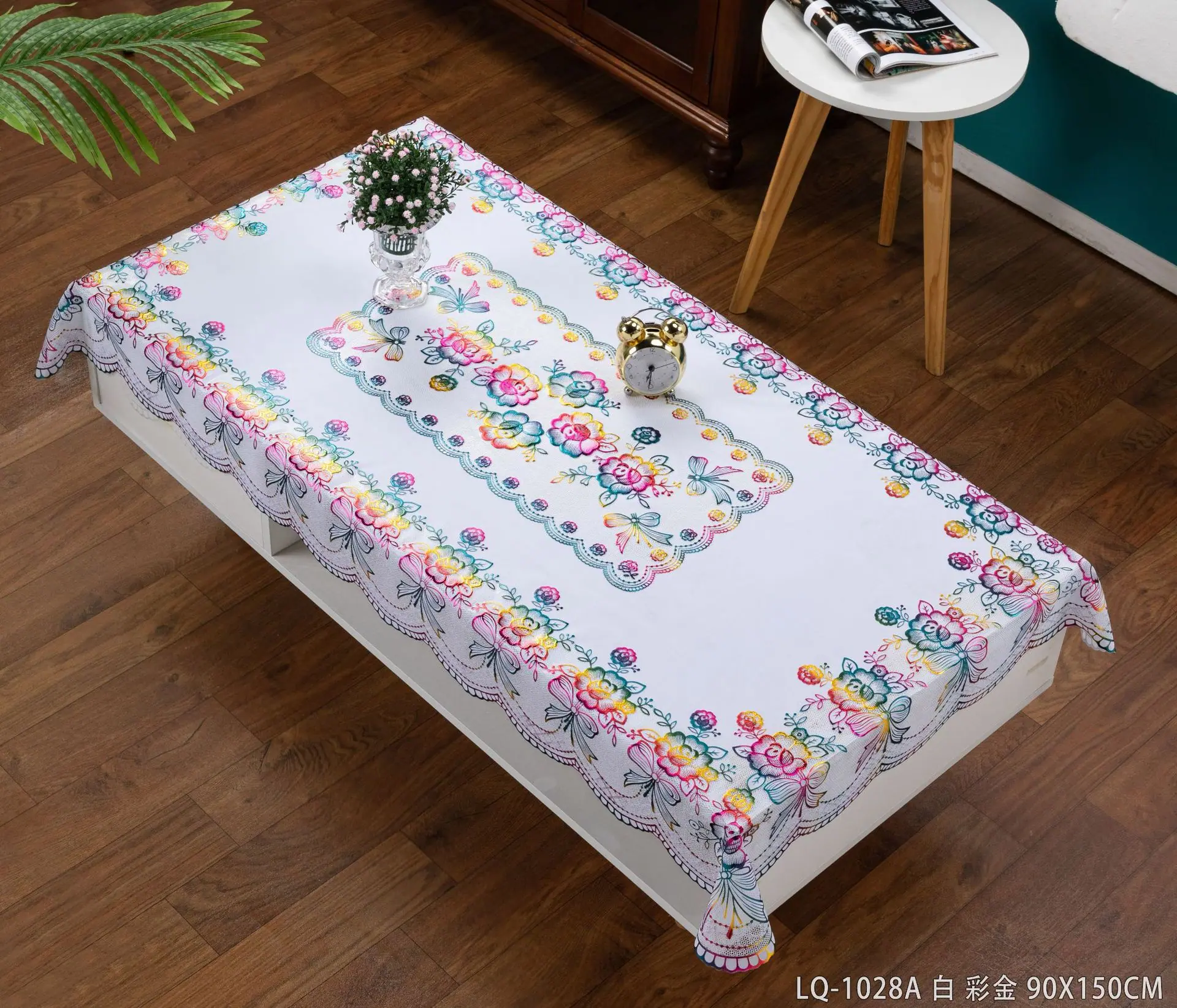 LQ-1028A 白 彩金 90X150CM (1)