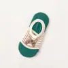 Meias de barco femininas de silicone antiderrapantes com meias femininas curtas rasas invisíveis gato de desenho animado verão meias finas de algodão atacado