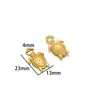 Pendente de Coração com Folha de Ouro de Aço Inoxidável Europeu e Americano Tartaruga DIY Moda Colar Pulseira Acessórios de Vestuário Transfronteiriço