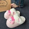 Chinelos de Algodão Removíveis Sanrio para Mulheres Inverno Antiderrapantes Forrados com Lã Quentes Melody Fofos com Solado Grosso Leves