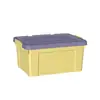 Caja de almacenamiento de plástico personalizada con asa, tamaño múltiple, a prueba de polvo, caja de almacenamiento y organización, caja de almacenamiento para artículos diversos de escritorio